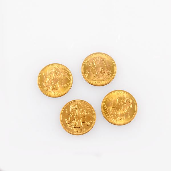 LOT OF FOUR GOLD COINS