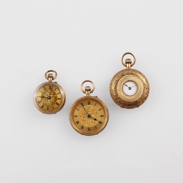 LOT OF 3 POCKET WATCHES  - Auction Jewelery and Watches - Casa d'Aste International Art Sale