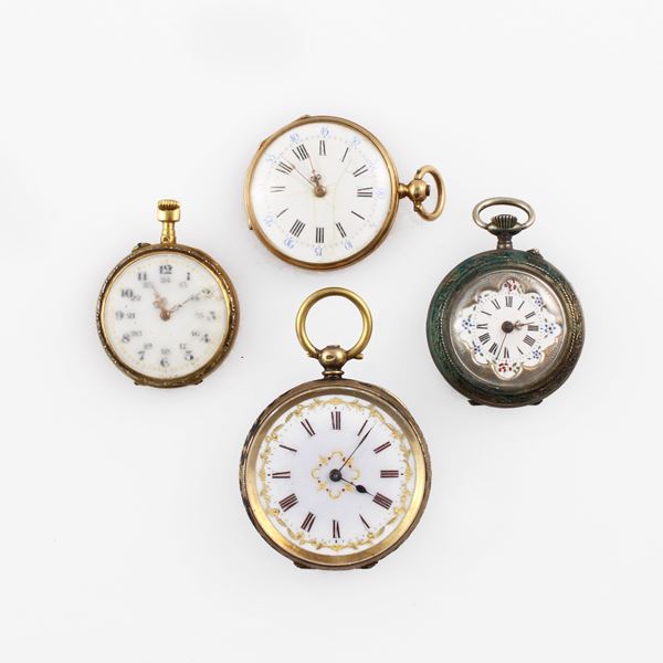 Lotto di 4 orologi da tasca   - Asta Gioielli e Orologi - Casa d'Aste International Art Sale