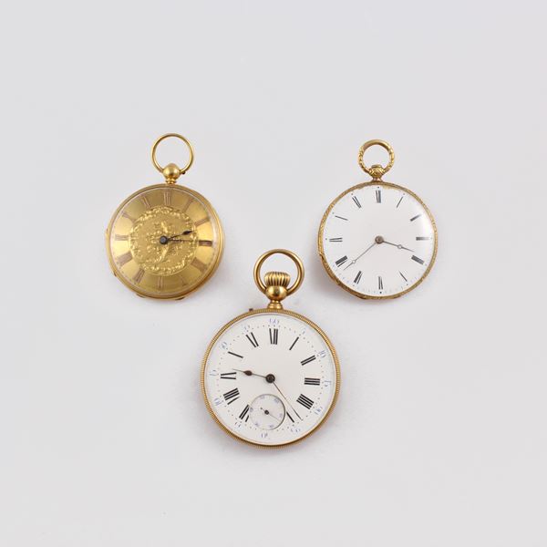 LOT OF 3 POCKET WATCHES  - Auction Jewelery and Watches - Casa d'Aste International Art Sale