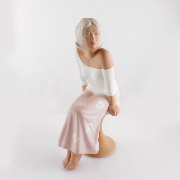 L'AQUILONE CERAMICHE Fiesole Firenze - Donna seduta