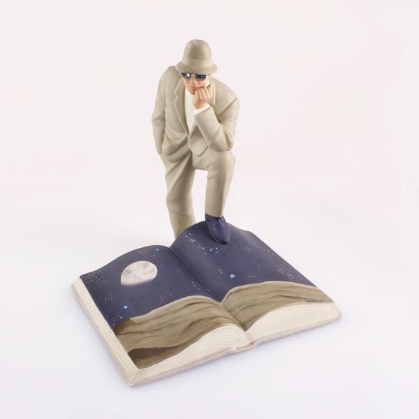 L'AQUILONE CERAMICHE Fiesole Firenze - Uomo con libro