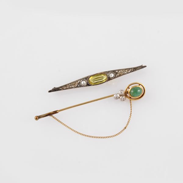 TWO BROOCHES
