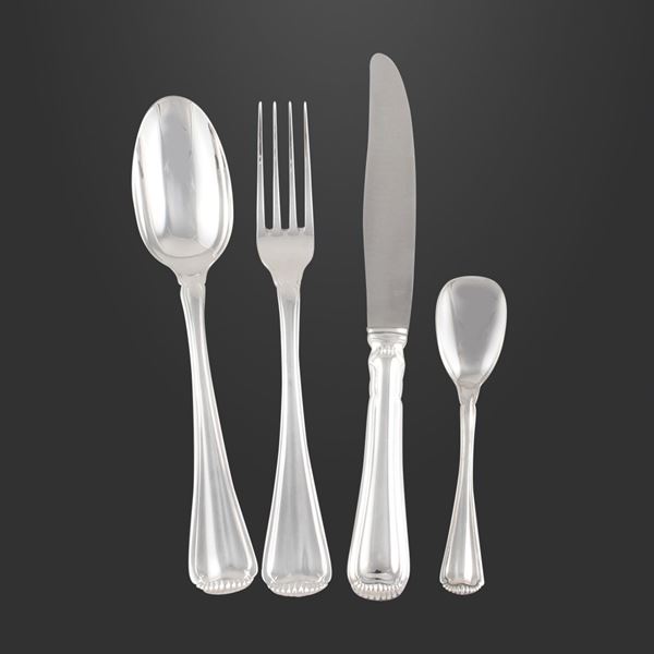 800 SILVER CUTLERY SERVICE, 124 PIECES