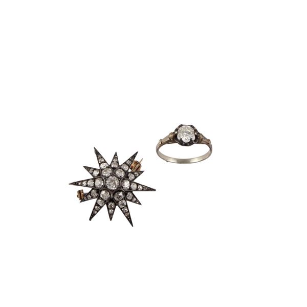 LOT OF BROOCH AND RING