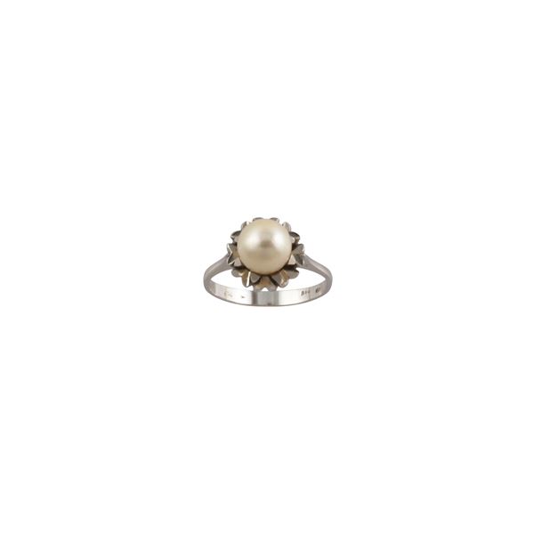 18KT GOLD AND PEARL RING  - Auction Jewelery & Watches - Casa d'Aste International Art Sale