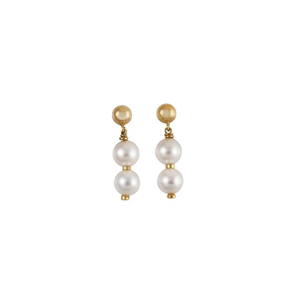 18KT GOLD AND PEARLS EARINGS  - Auction Jewelery & Watches - Casa d'Aste International Art Sale