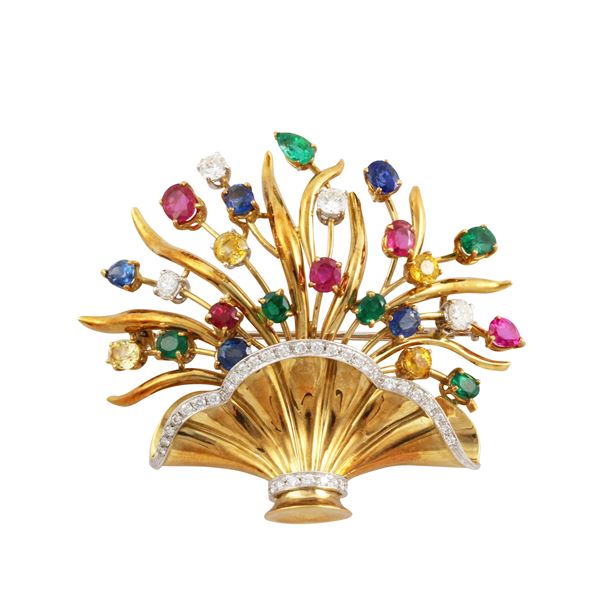 18KT GOLD, DIAMONDS, RUBIES, EMERALDS AND SAPPHIRES