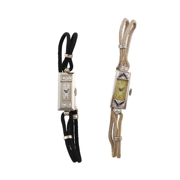 Set di orologi in oro bianco e  platino  - Auction Jewelery & Objects by Vertu - Casa d'Aste International Art Sale