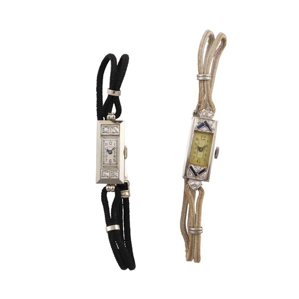 Set di orologi in oro bianco e  platino