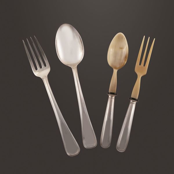 800 SILVER CUTLERY SERVICE, 181 PIECES - Errata Corrige number pieces 169