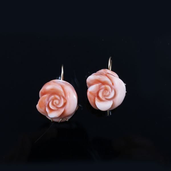 14KT GOLD CORALS EARRINGS