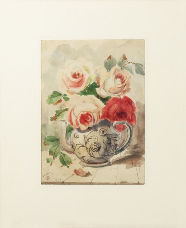 ANONIMO - Vaso con rose