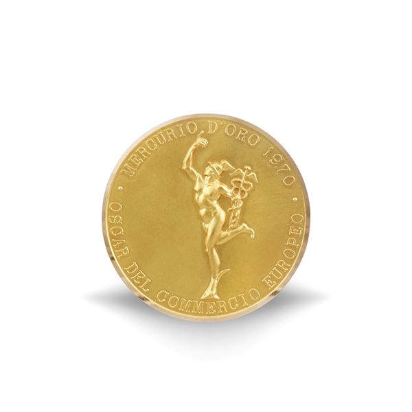 MEDAGLIA MERCURIO D'ORO 1970, OSCAR DEL COMMERCIO EUROPEO  - Asta Gioielli & Objets de Vertu - Casa d'Aste International Art Sale