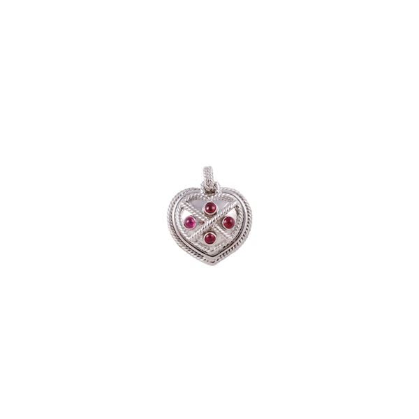 * 18KT GOLD AND DIAMONDS HEART PENDANT