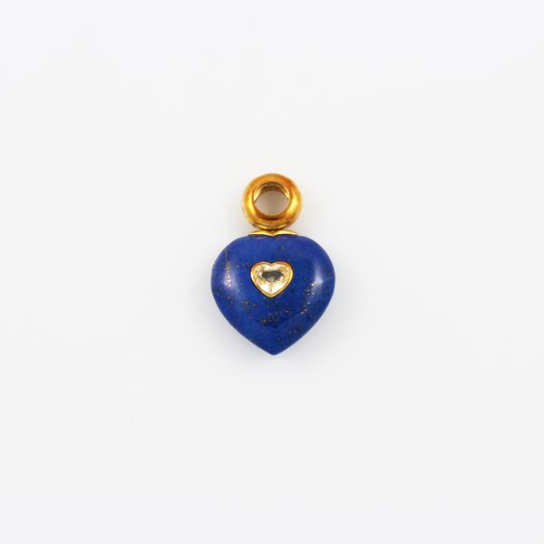 * 18 KT GOLD, LAPISLAZULI AND YELLOW SAPPHIRE