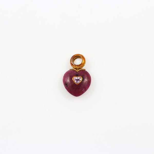 * 18 KT GOLD, MASSIVE RUBY AND PINK SAPPHIRE