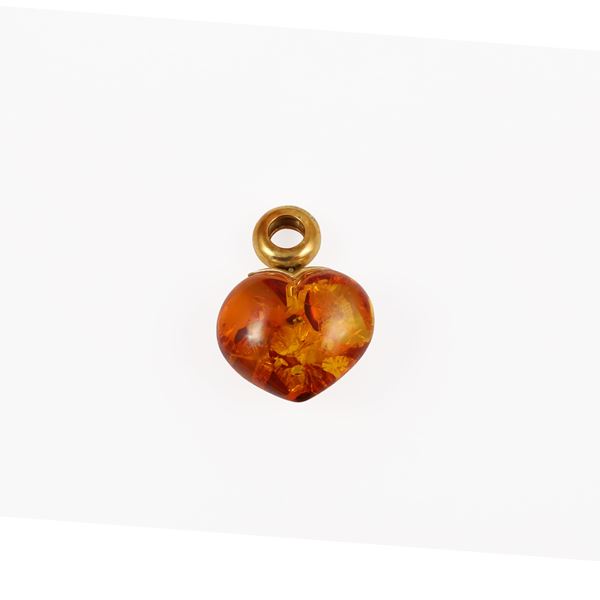 * 18KT GOLD AND AMBER PENDANT  - Auction JEWELRY, WATCHES, AND SILVERWARE - Casa d'Aste International Art Sale