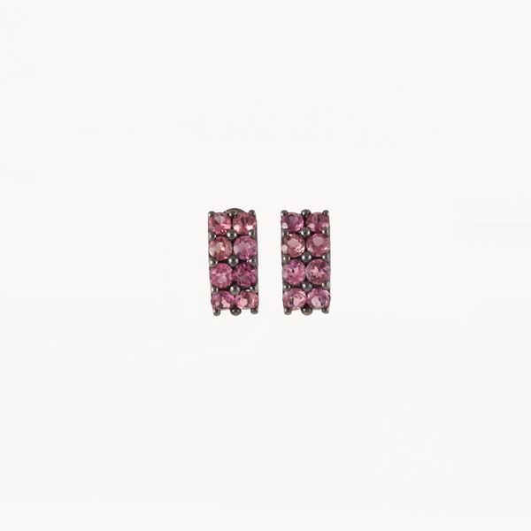 * 18KT GOLD AND PINK TOURMALINES EARRINGS