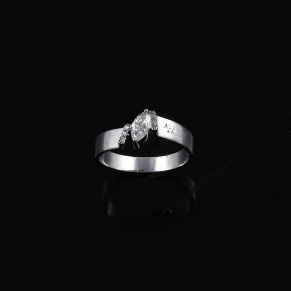 18KT GOLD AND DIAMONDS RING, ALFIERI & ST. JOHN 