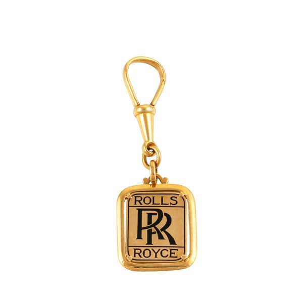 18KT GOLD AND ENAMEL "ROLLS ROYCE" KEYHOLDER, PEDERZANI