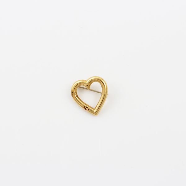 18KT GOLD HEARTH BROOCH, POMELLATO