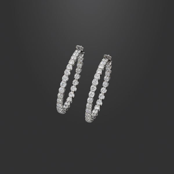 18KT GOLD AND DIAMONDS EARRINGS  - Auction Important Jewelry - Casa d'Aste International Art Sale