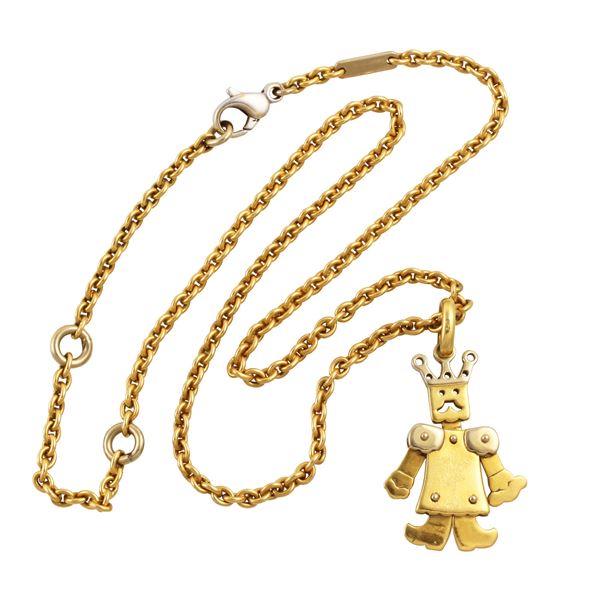PENDENTE, POMELLATO CON CATENA