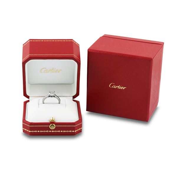 Cartier - PLATINUM AND DIAMOND RING, CARTIER