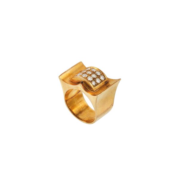 18KT GOLD AND DIAMONDS RING  - Auction Important Jewelry - Casa d'Aste International Art Sale