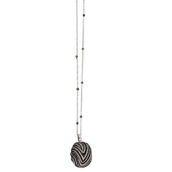 18KT GOLD AND DIAMONDS (ONE MISSING) PENDANT WITH CHAIN, PAOLO PIOVAN