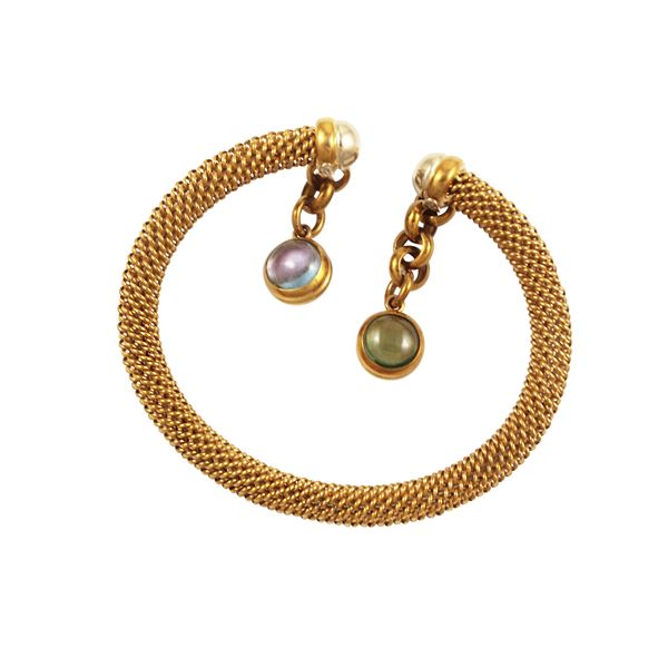 18KT GOLD, QUARTZ AND TOURMALINES BRACELET  - Auction Important Jewelry - Casa d'Aste International Art Sale