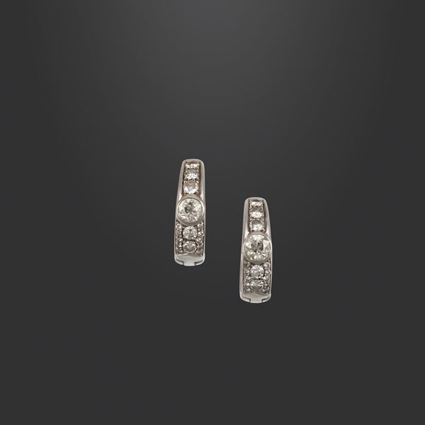18KT GOLD AND DIAMONDS EARRINGS  - Auction Important Jewelry - Casa d'Aste International Art Sale