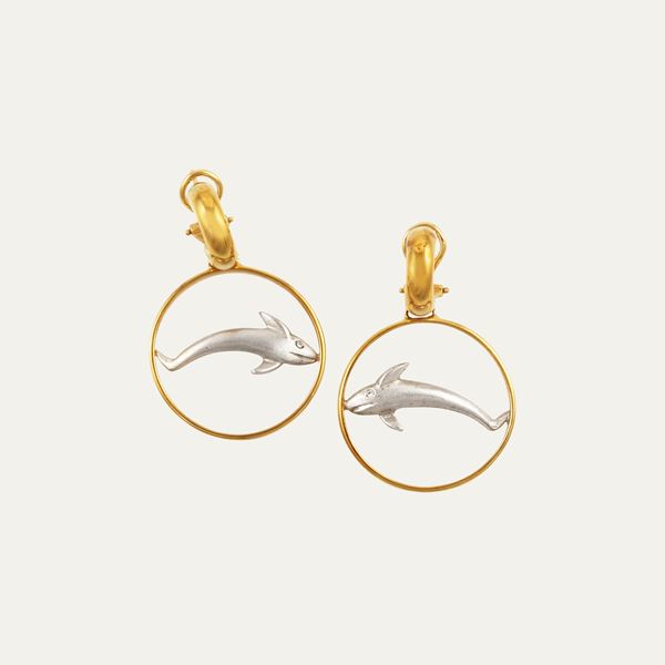18KT GOLD AND DIAMONDS EARRINGS
