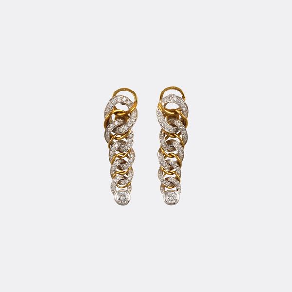 18KT GOLD AND DIAMONDS EARRINGS, POMELLATO  - Auction Important Jewelry - Casa d'Aste International Art Sale