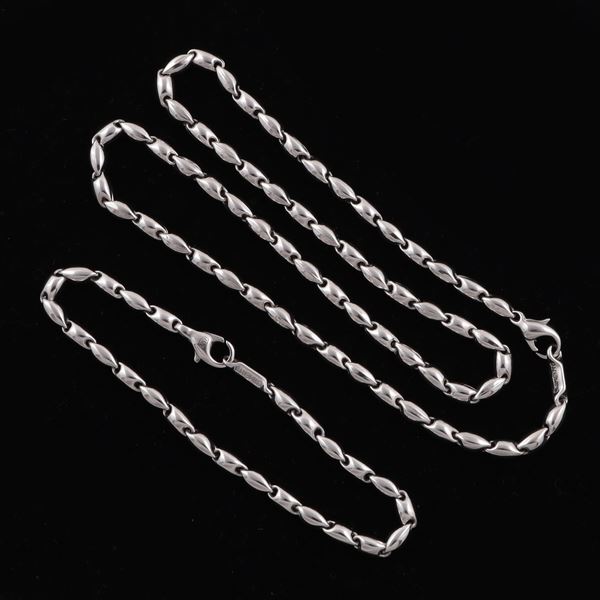18KT GOLD NECKLACE AND BRACELET, CHIMENTO