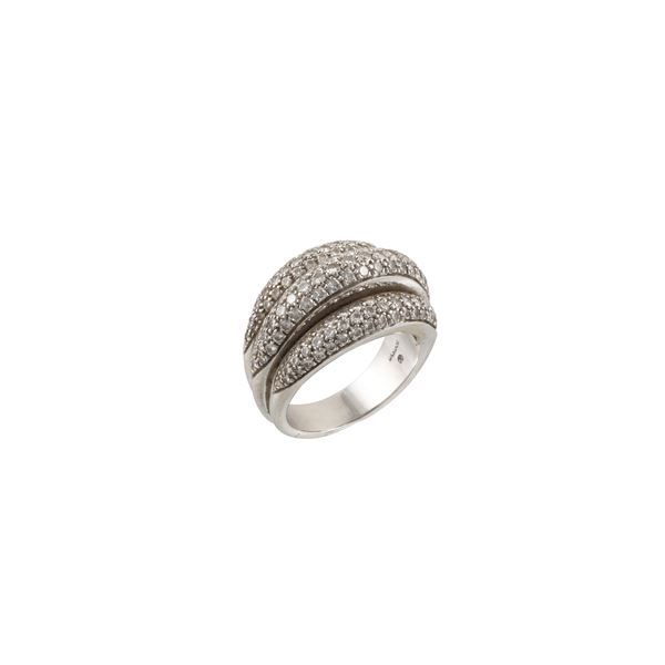 18KT GOLD AND DIAMONDS RING, DAMIANI