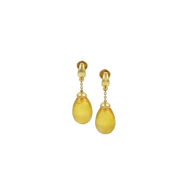 18KT GOLD AND AMBERS EARRINGS, POMELLATO  - Auction Important Jewelry - Casa d'Aste International Art Sale