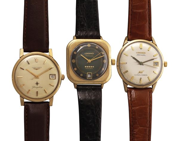 Longines : Lot of Three Longines Wristwatches  - Auction Vintage and Modern Watches - Casa d'Aste International Art Sale