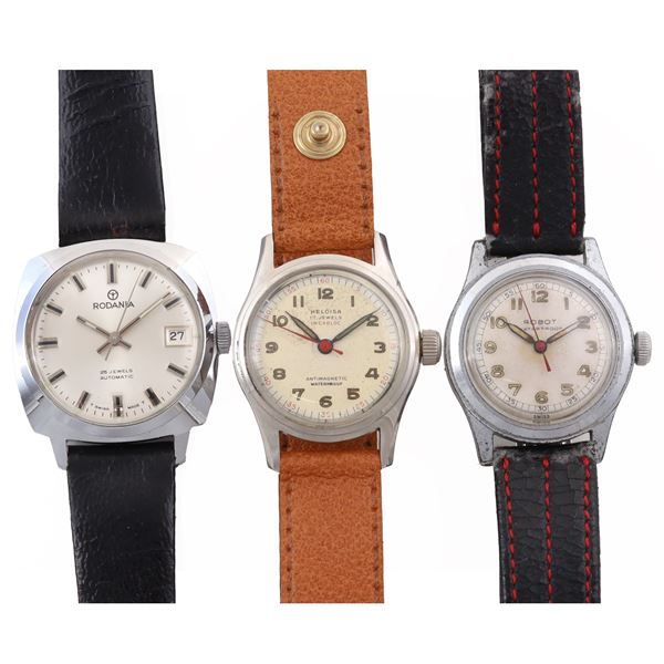 Lot of Three Wristwatches  - Auction JEWELRY, WATCHES, AND SILVERWARE - Casa d'Aste International Art Sale