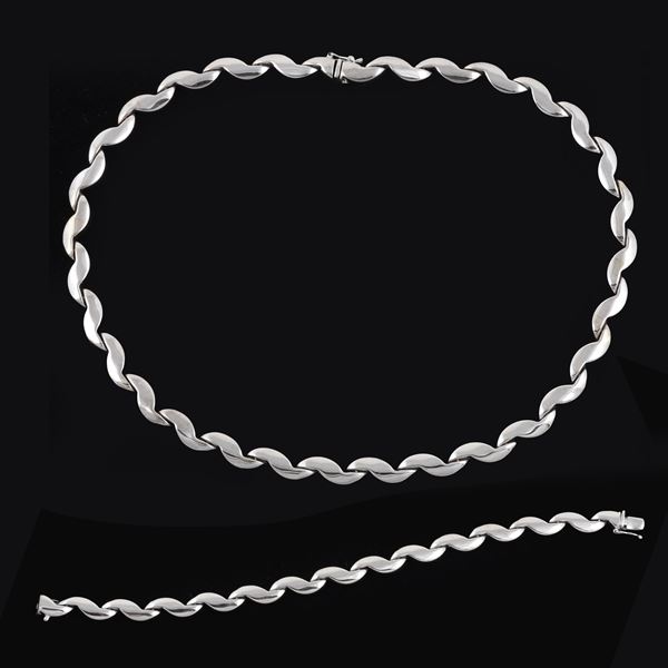 18KT GOLD LOT OF NECKLACE AND BRACELET