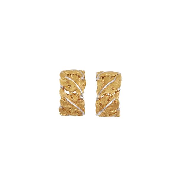 18KT GOLD CLIP EARRINGS, GIANMARIA BUCCELLATI "Foglie"