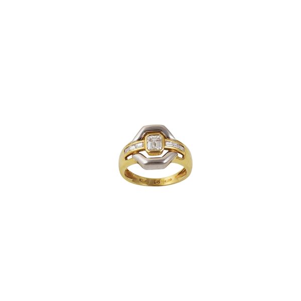 18KT GOLD, PLATINUM AND DIAMONDS RING  - Auction IMPORTANT JEWELRY - Casa d'Aste International Art Sale