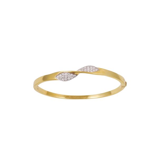 18KT GOLD AND DIAMONDS BANGLE, GIANNI CARITÀ  - Auction IMPORTANT JEWELRY - Casa d'Aste International Art Sale