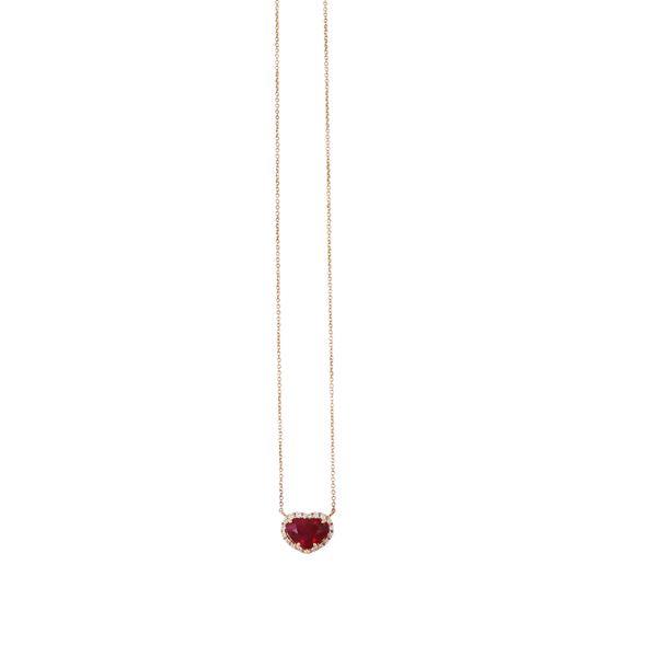 * 18KT GOLD, RUBY AND DIAMOND NECKLACE  - Auction IMPORTANT JEWELRY - Casa d'Aste International Art Sale