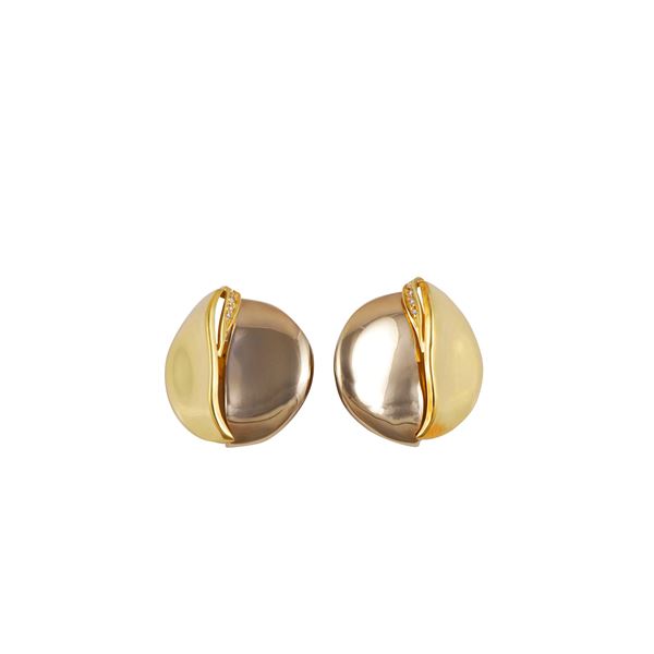 18KT GOLD AND DIAMONDS EARRINGS, MISANI