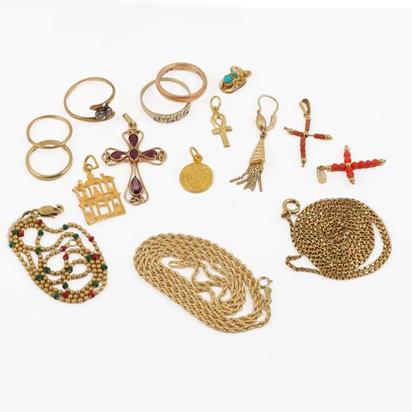 18KT GOLD LOT  - Auction JEWELRY, WATCHES, AND SILVERWARE - Casa d'Aste International Art Sale