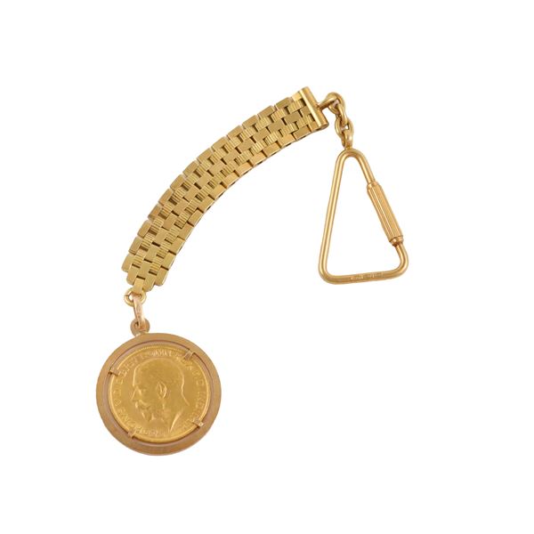 18KT GOLD AND GOLD COIN KEY HOLDER