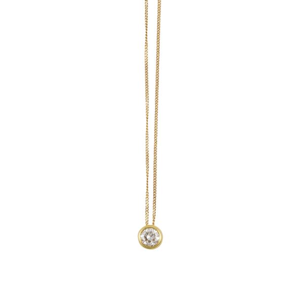 18KT GOLD AND DIAMOND NECKLACE