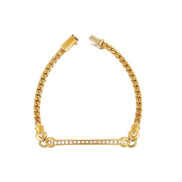 18KT GOLD AND DIAMONDS BRACELET  - Auction JEWELRY, SILVER AND LUXURY BAG - Casa d'Aste International Art Sale